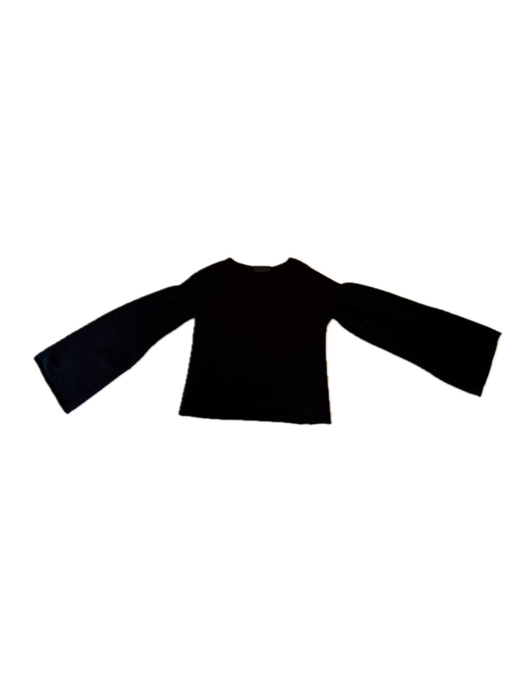 CO Collections Black V-Neck Knit Sweater Women's Size Medium